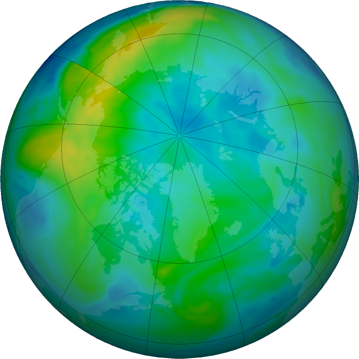 Arctic ozone map for 16 October 2021